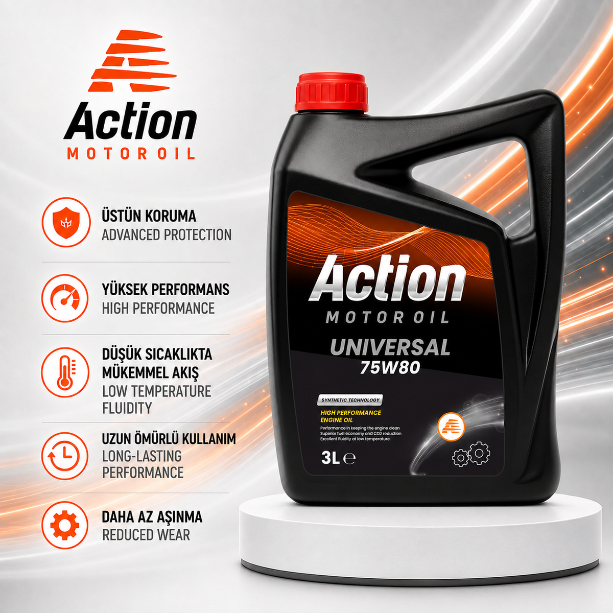 75W80  Action Gear Oil ( 3 Litre )