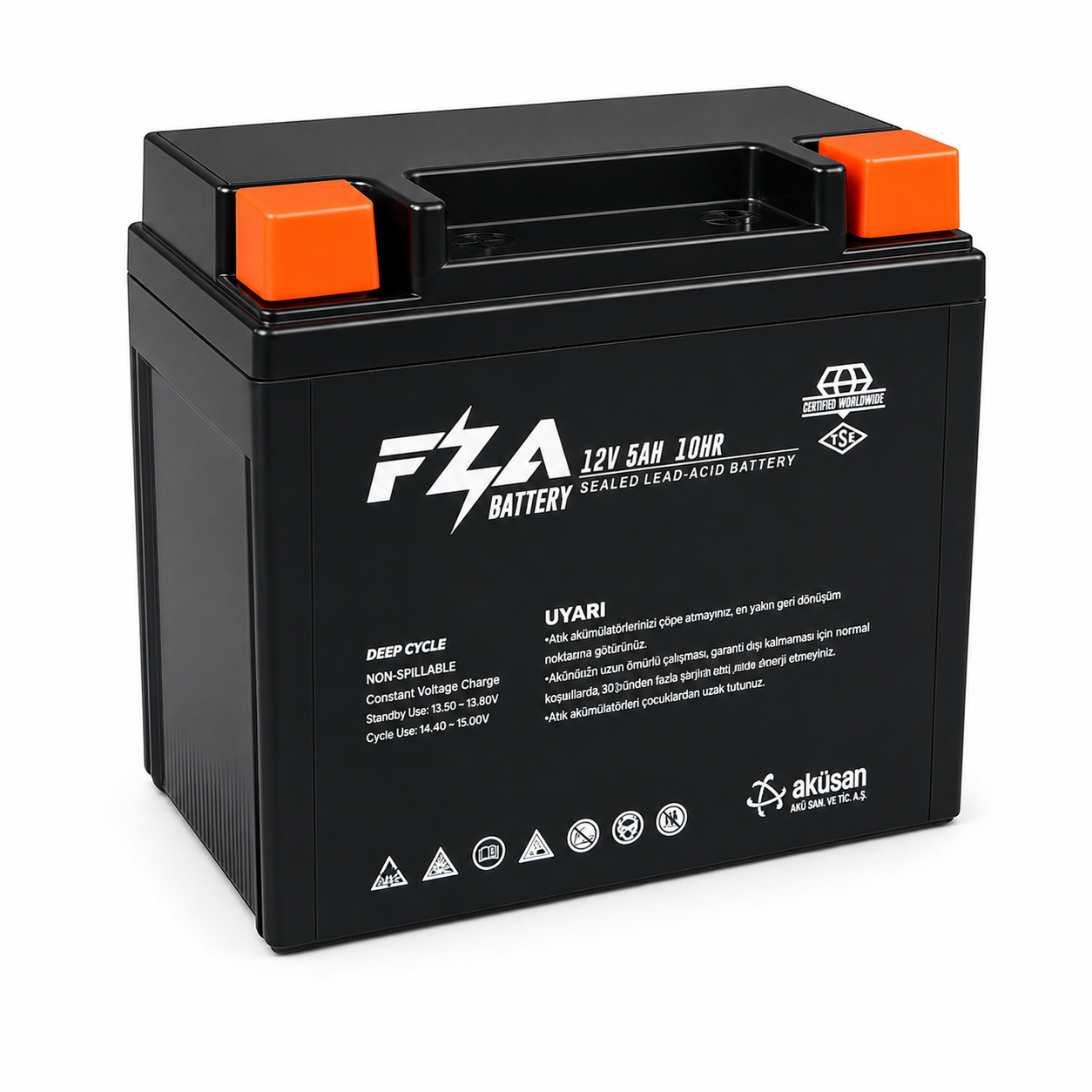 FZA 12 V 5 AH Dik Motor Aküsü ( BB5L-B )