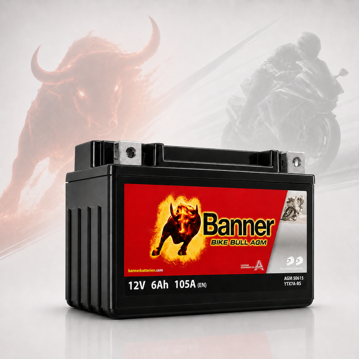 BANNER 12 V 6 AH (Yatık) Motosiklet Aküsü 50615 - BTX7A-BS