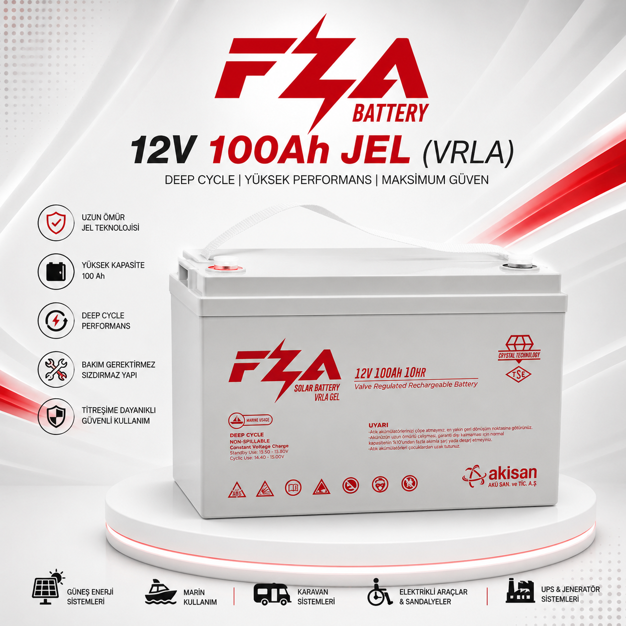 FZA 12 V 110 Ah JEL Akü