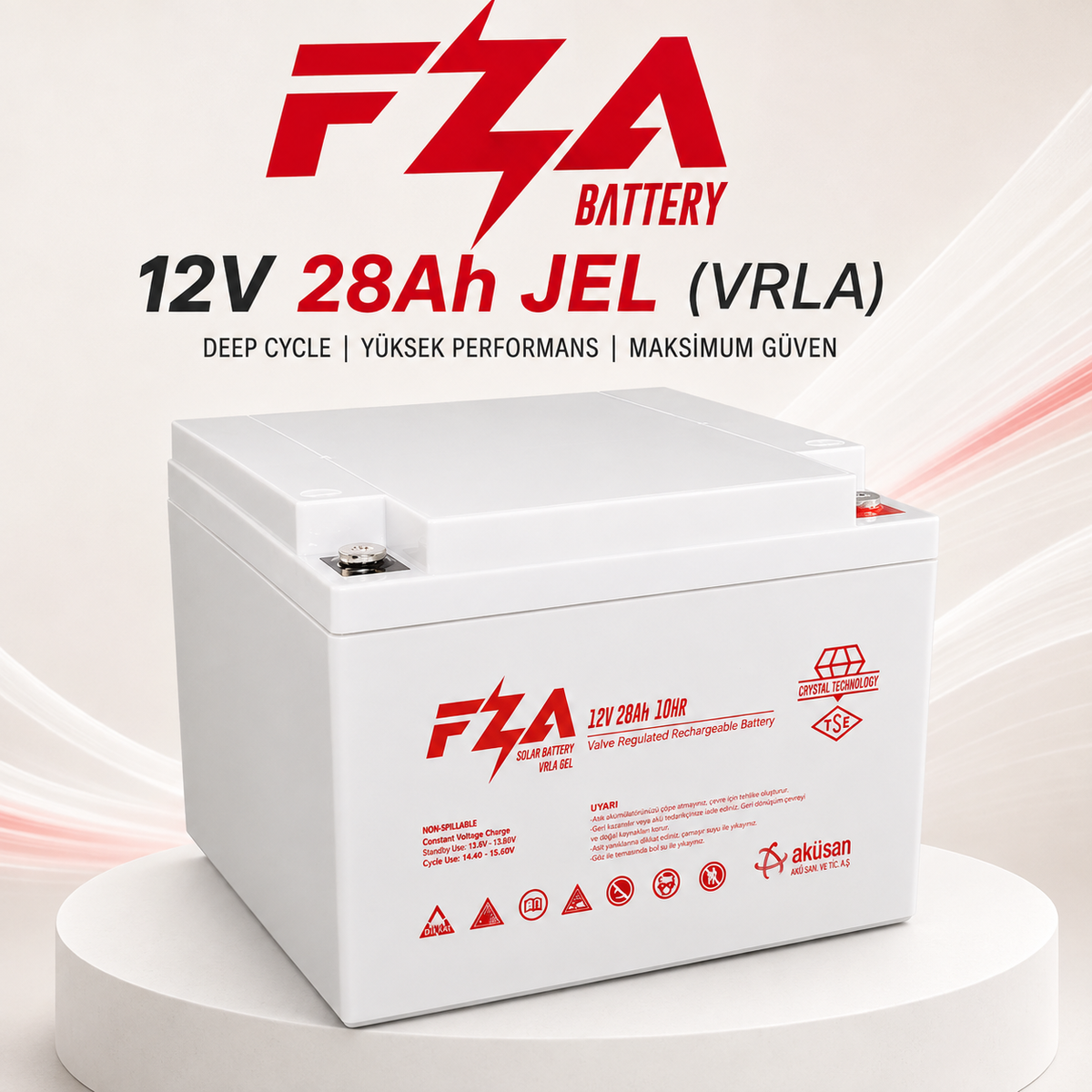 FZA 12 V 28 AH Jel Akü