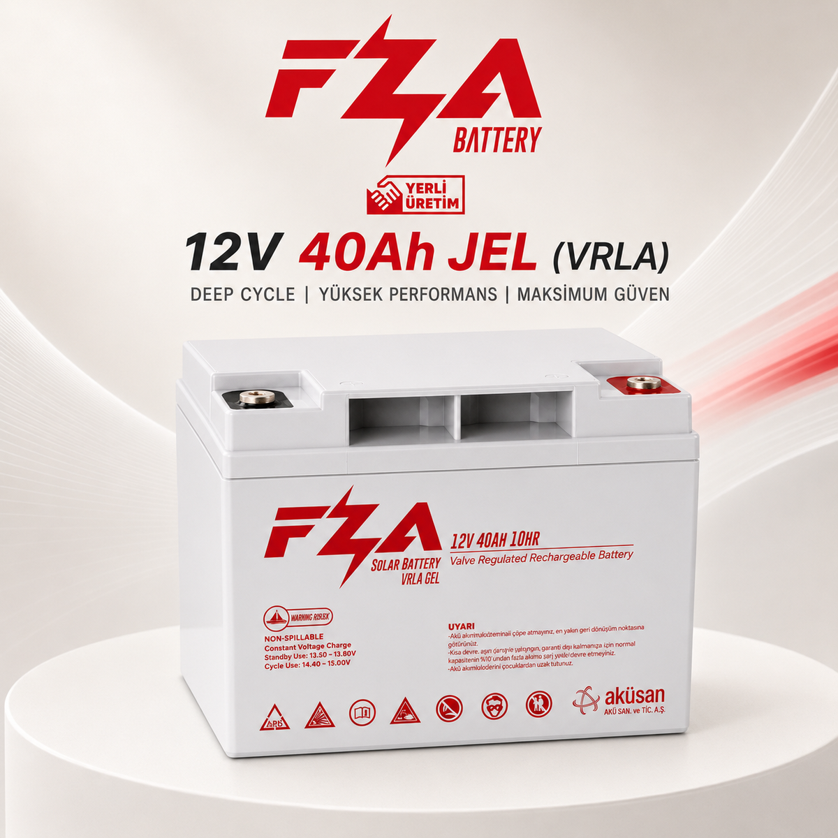 FZA 12 V 40 AH Jel Akü
