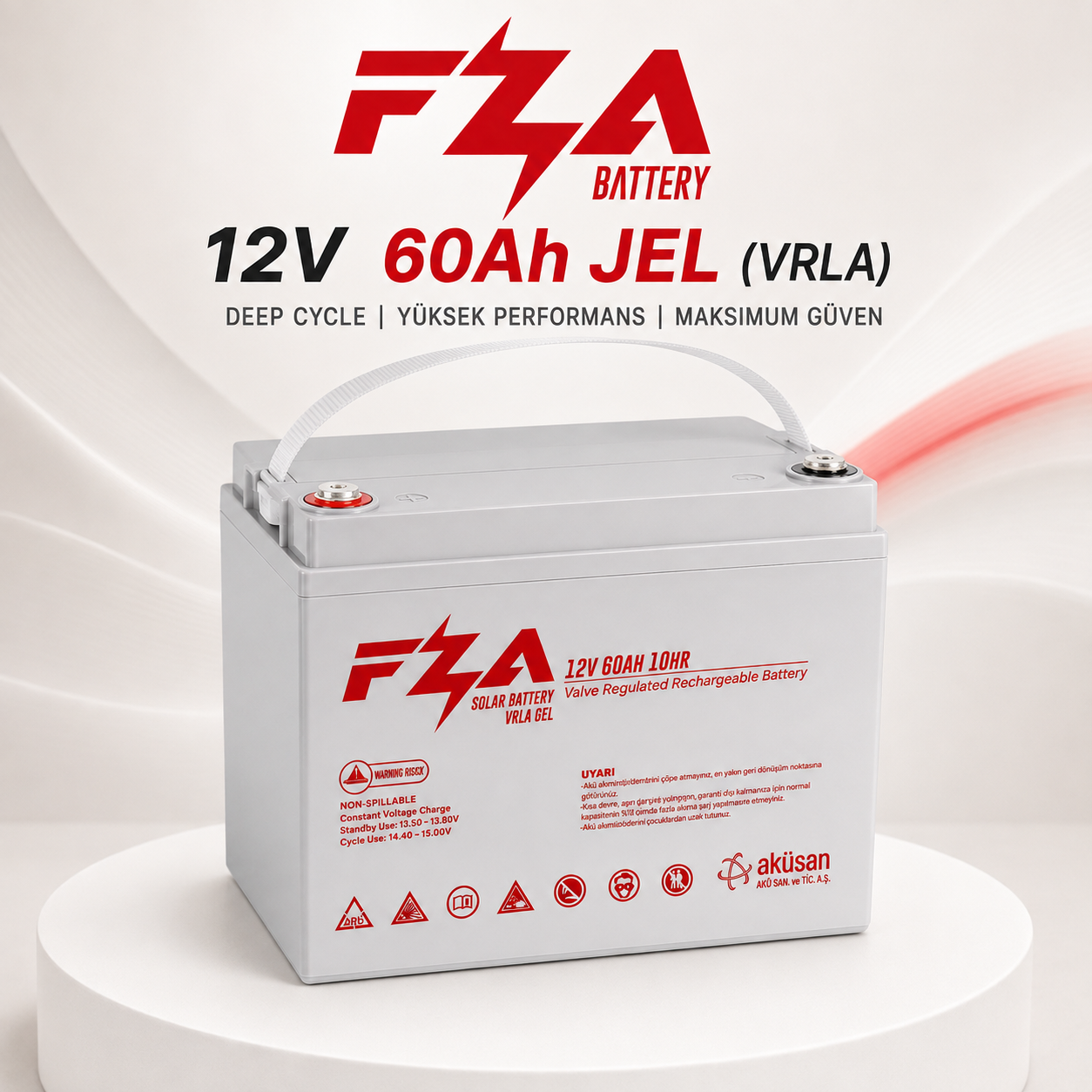 FZA 12V 60Ah JEL Akü / Derin Şarj  ( Deep Cycle)