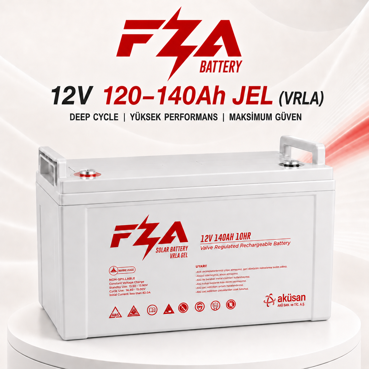 FZA 12V 120-140Ah Jel Akü