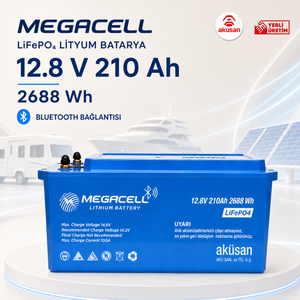 Megacell 210Ah marin ve tekne lityum aküsü