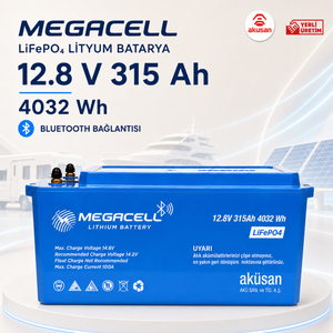 Megacell 315Ah marin ve tekne LiFePO4 lityum aküsü