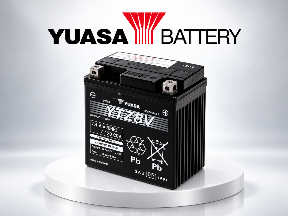 Yuasa 12v 7 Ah Motosiklet Aküsü (Dik) (YTZ8V)