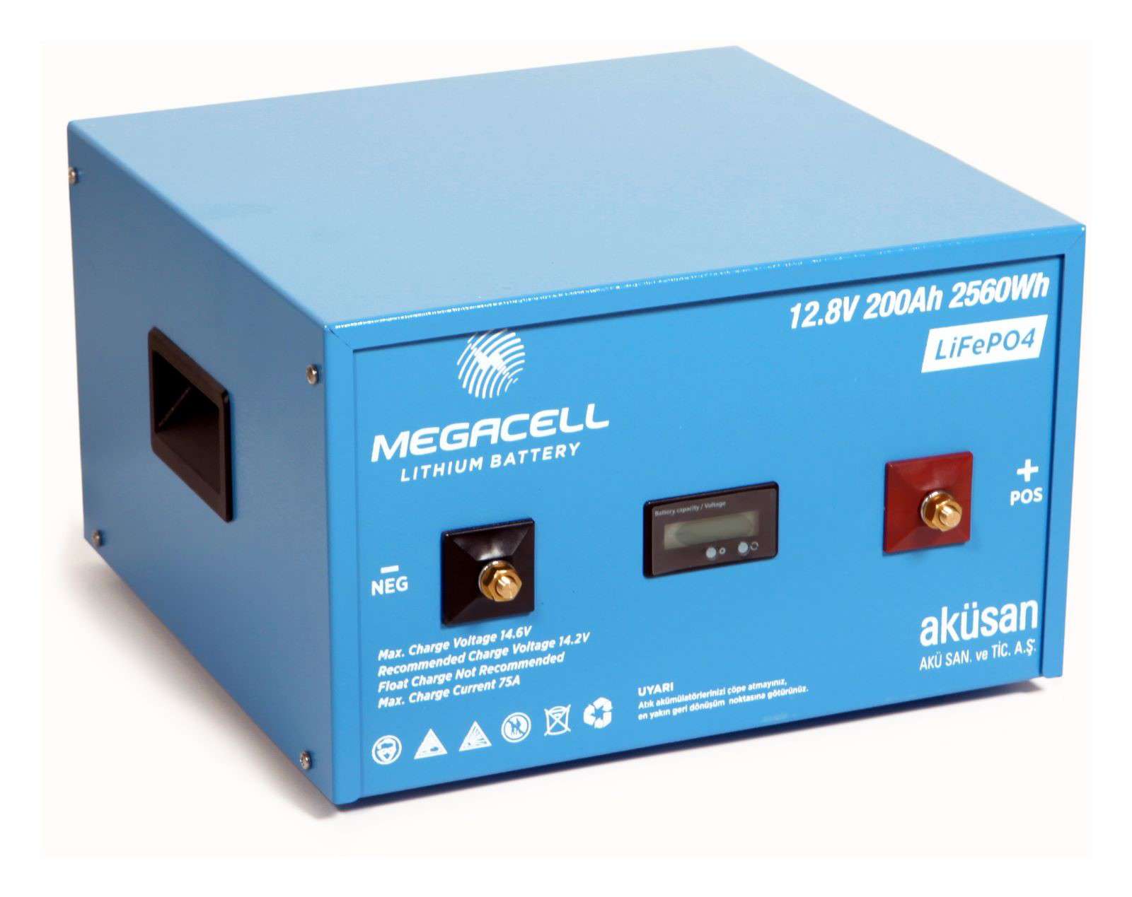MEGACELL 12.8 V 200 AH Lityum / LifePo4 Akü