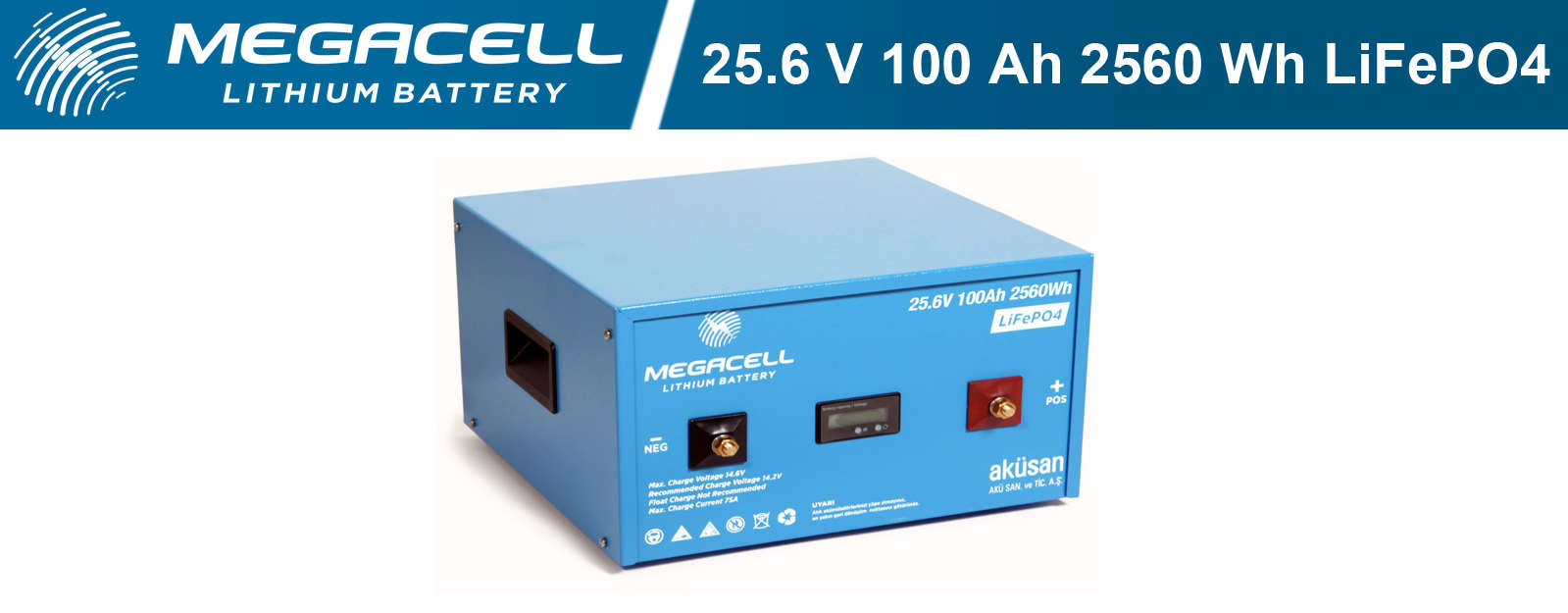 MEGACELL 25.6 V 110 AH Lityum / LifePo4 Akü MEGACELL 25.6 V 110 AH Lityum / LifePo4 Akü