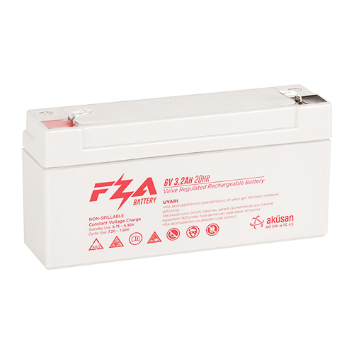 FZA 6 V 3,2 AH AGM Kuru Bakımsız Akü