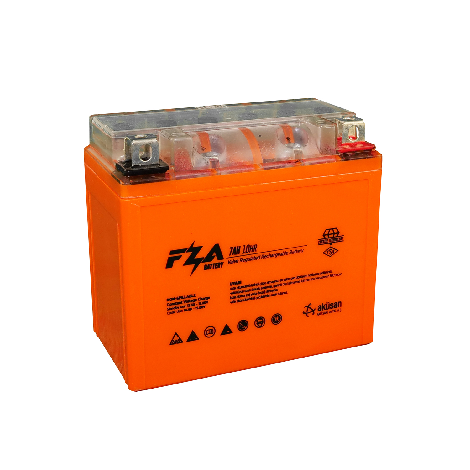 FZA 12 V 7 AH Dik Motor Aküsü ( YTX7L-BS )