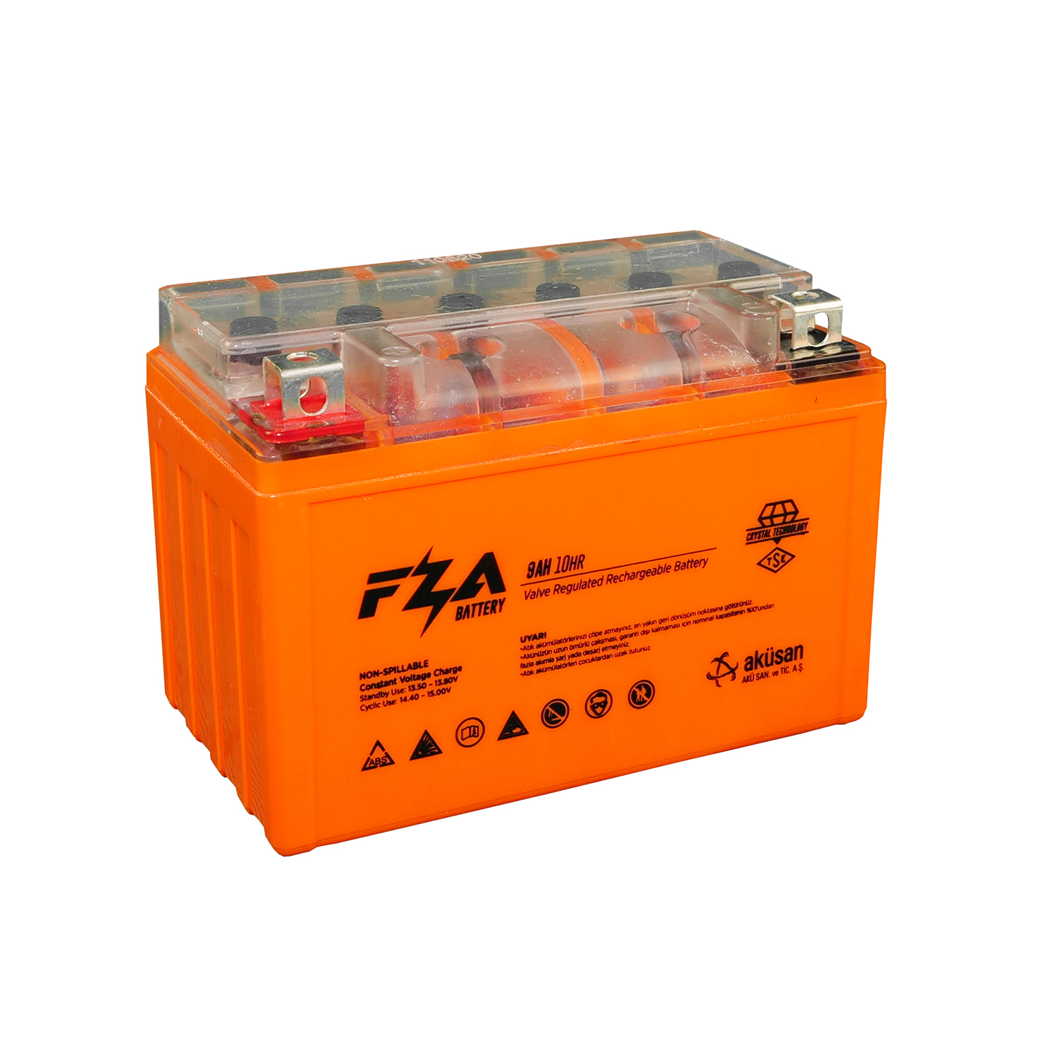FZA 12 V 9 AH Yatık Motor Aküsü ( YTX9-BS )