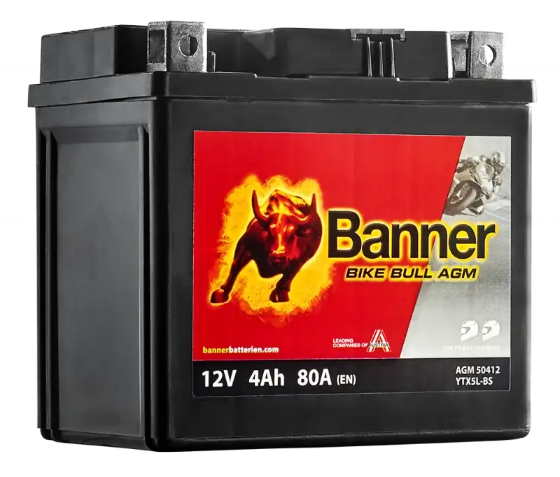 BANNER 12 V 4 AH AKÜ 50412 - BTX5L-BS Yatık