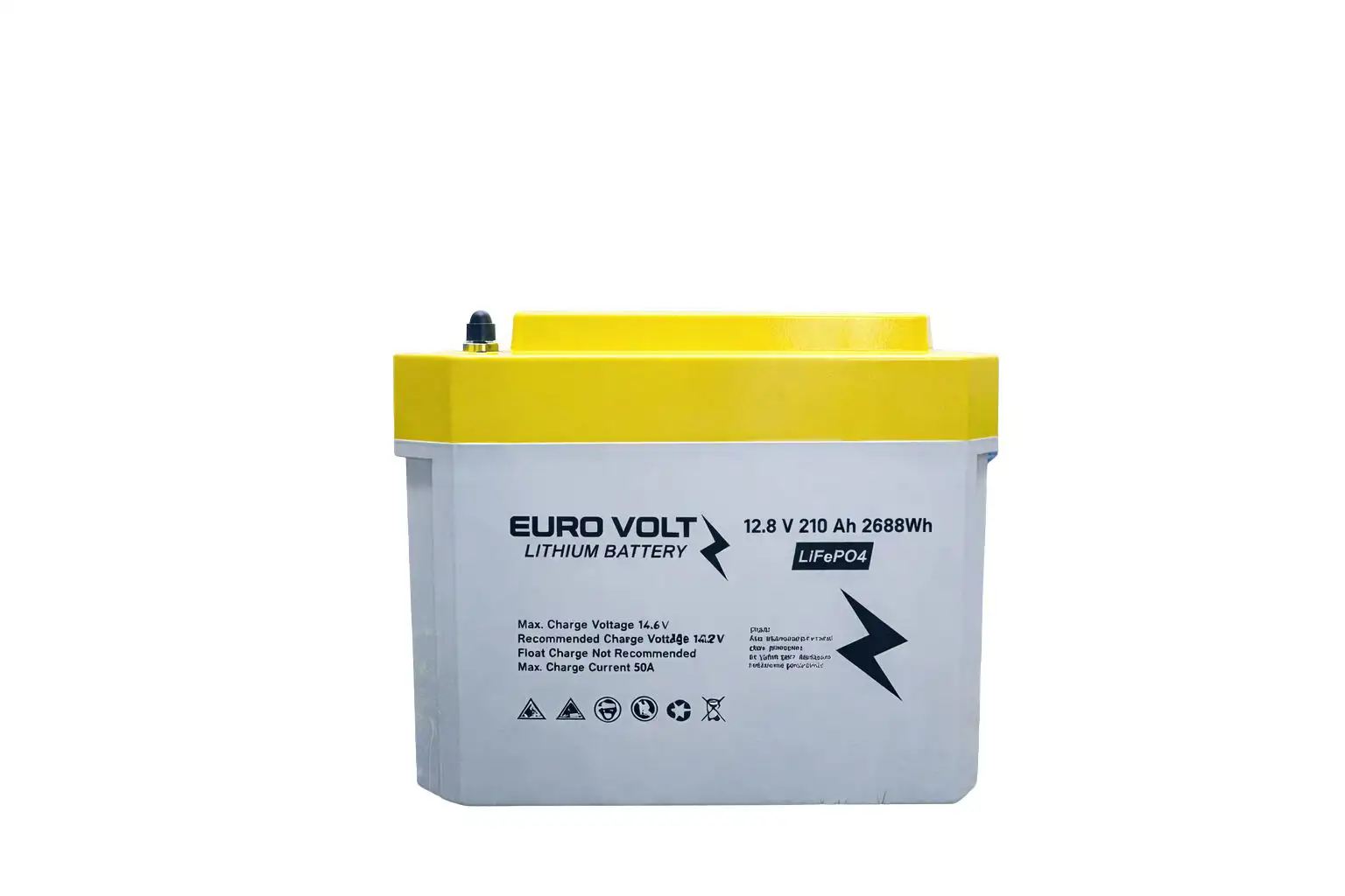 EURO VOLT 12.8 V 210 Ah 2688 Wh Lityum/Life PO4 Akü