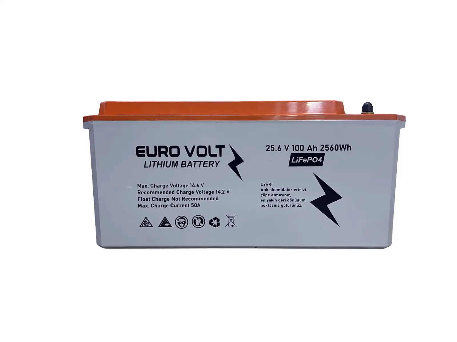EURO VOLT 25.6 V 100 Ah 2560 Wh Lityum/Life PO4 Akü