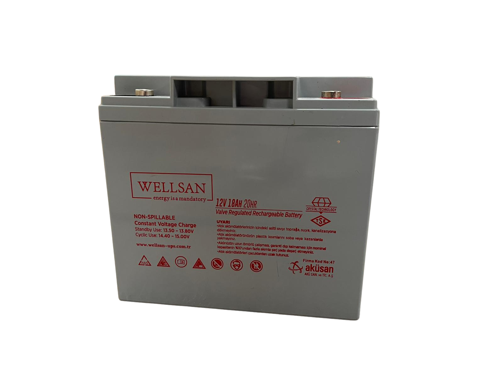 Wellsan 12 V 18 AH AGM Akü