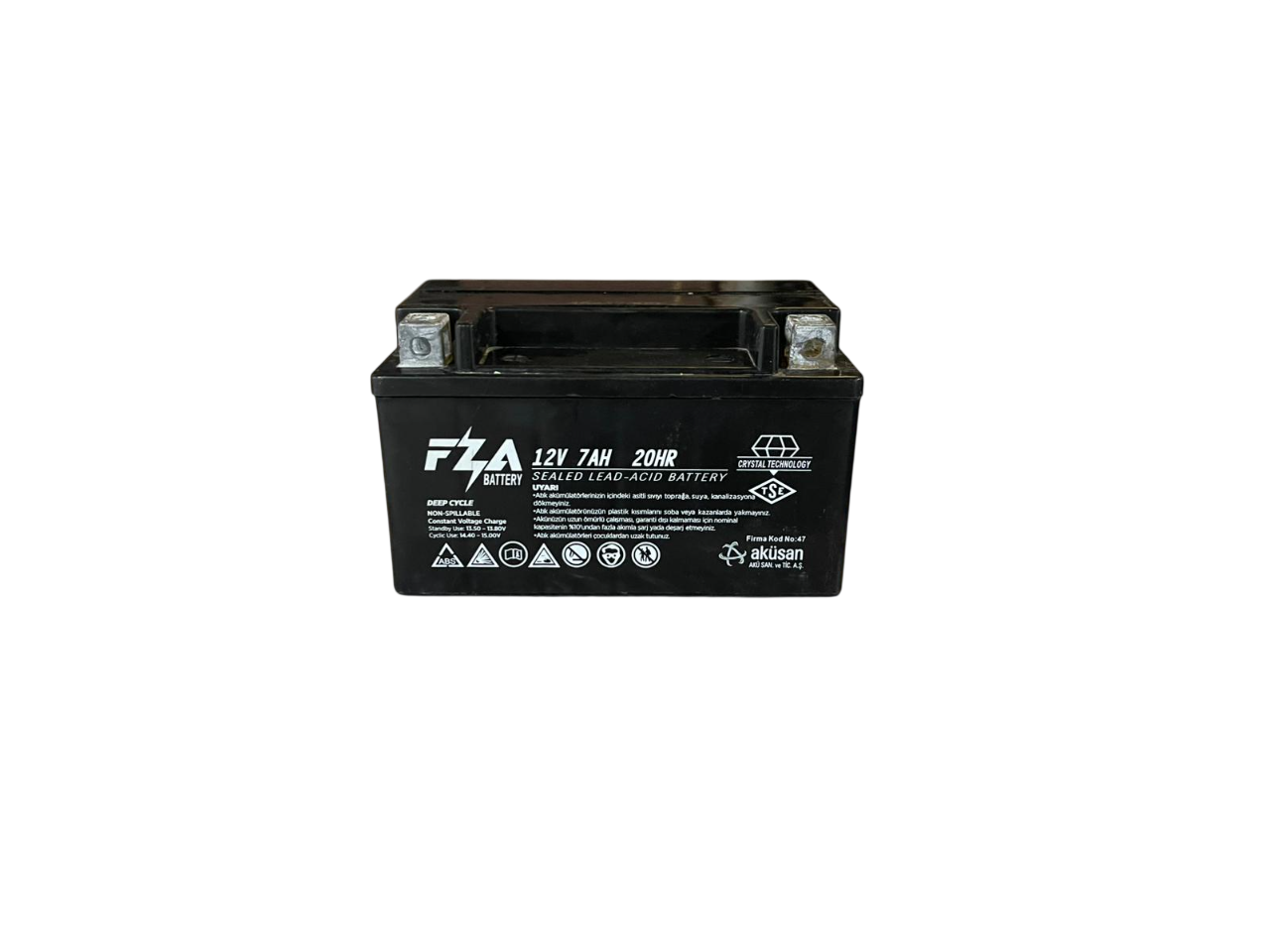 FZA 12 V 7 AH Yatık Motor Aküsü ( YTX7A-BS )