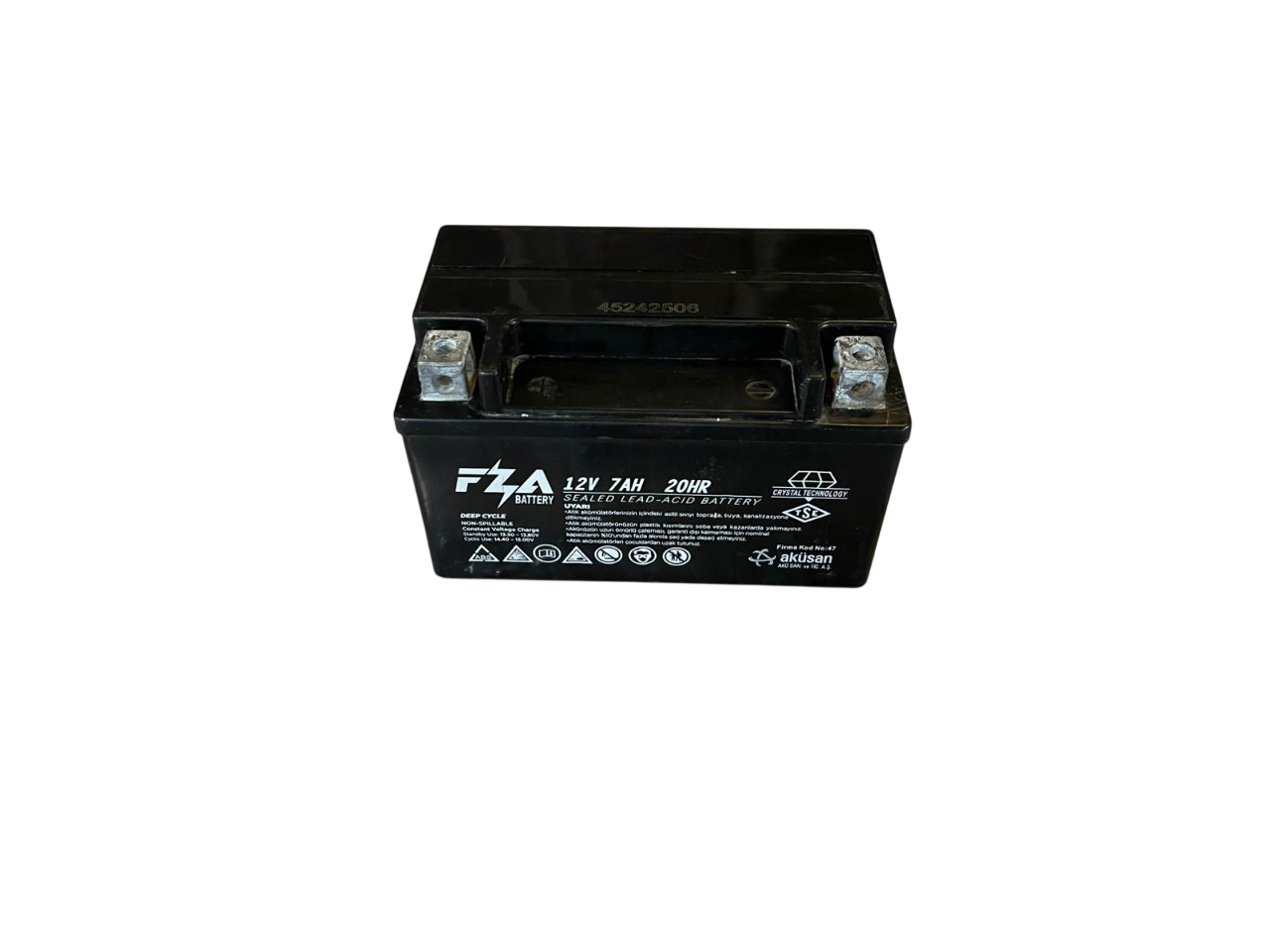 FZA 12 V 7 AH Yatık Motor Aküsü ( YTX7A-BS )